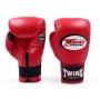 Twins Special TBGL7H Снарядные Перчатки Тайский Бокс Полуоткрытый Большой Палец Красные