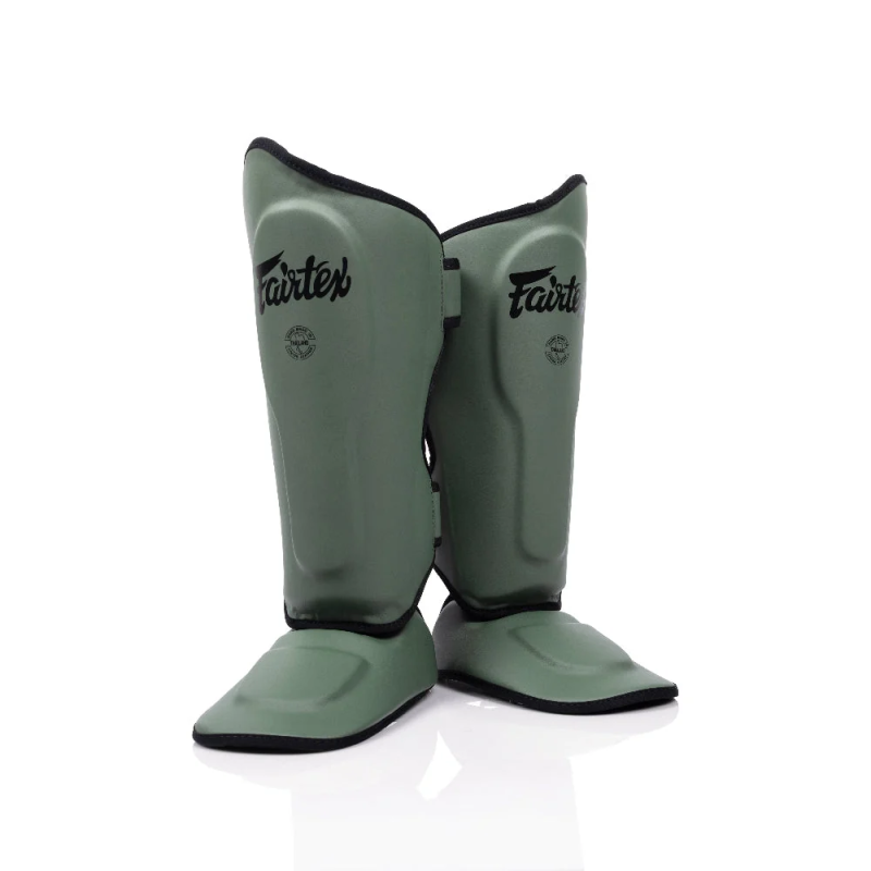 Fairtex SP9 Active Duty Защита Голени Тайский Бокс Оливково-Зелёный