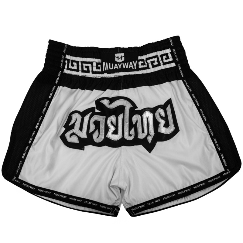 Muayway "Meander" Шорты Тайский Бокс Белые