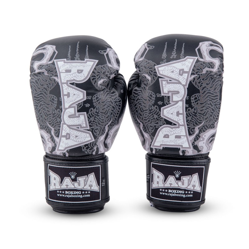 Raja Boxing Боксерские Перчатки Тайский Бокс "Yant" Черные