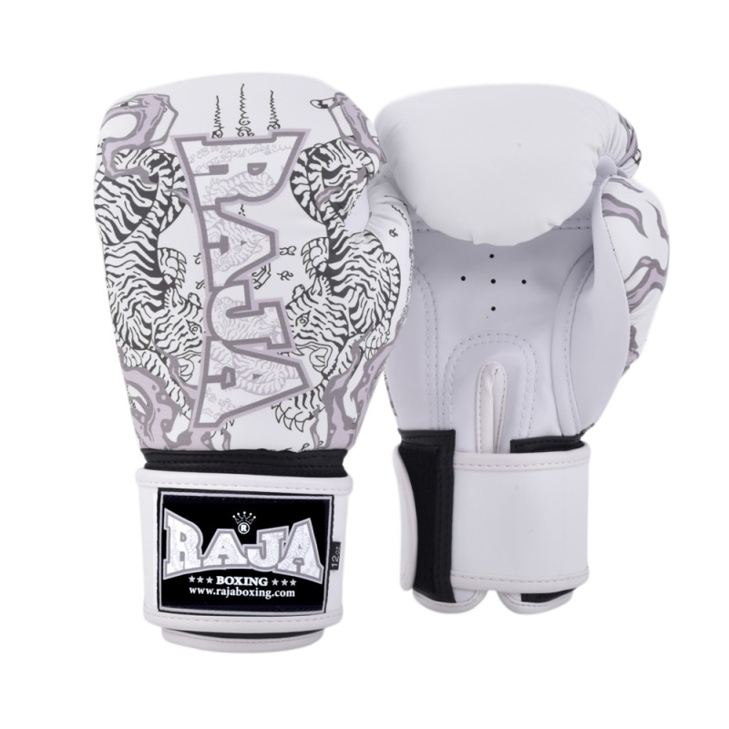 Raja Boxing Боксерские Перчатки Тайский Бокс "Yant" Белые