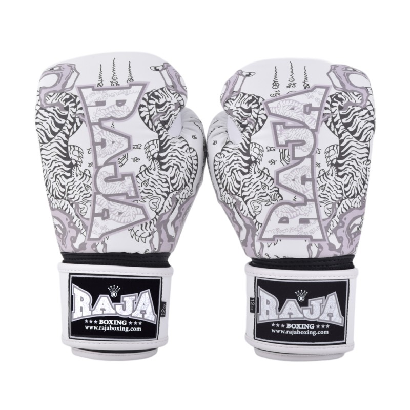 Raja Boxing Боксерские Перчатки Тайский Бокс "Yant" Белые