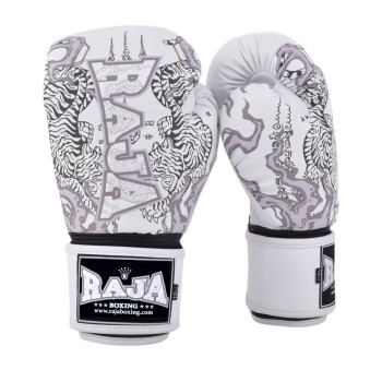 Raja Boxing Боксерские Перчатки Тайский Бокс "Yant" Белые