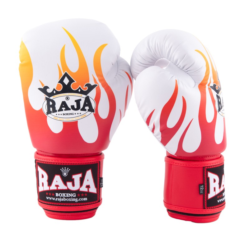 Raja Boxing Боксерские Перчатки Тайский Бокс "Spitfier" Белые 