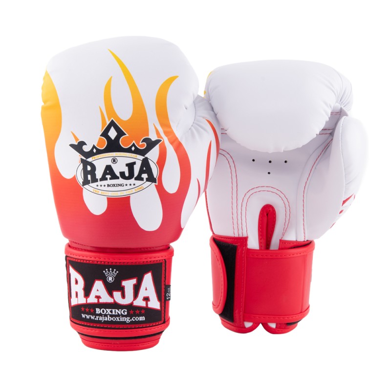 Raja Boxing Боксерские Перчатки Тайский Бокс "Spitfier" Белые 
