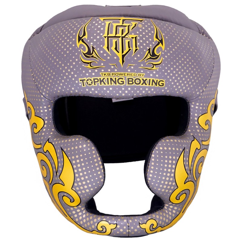 Top King TKHGKN-01 Боксерский Шлем Тайский Бокс "Kanok" Серый