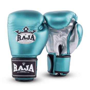 Raja Boxing "Metallic 2" Боксерские Перчатки Тайский Бокс Бирюзовые