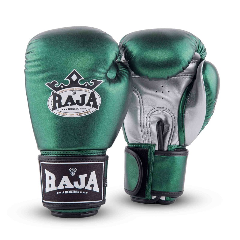 Raja Boxing "Metallic 2" Боксерские Перчатки Тайский Бокс Зеленые
