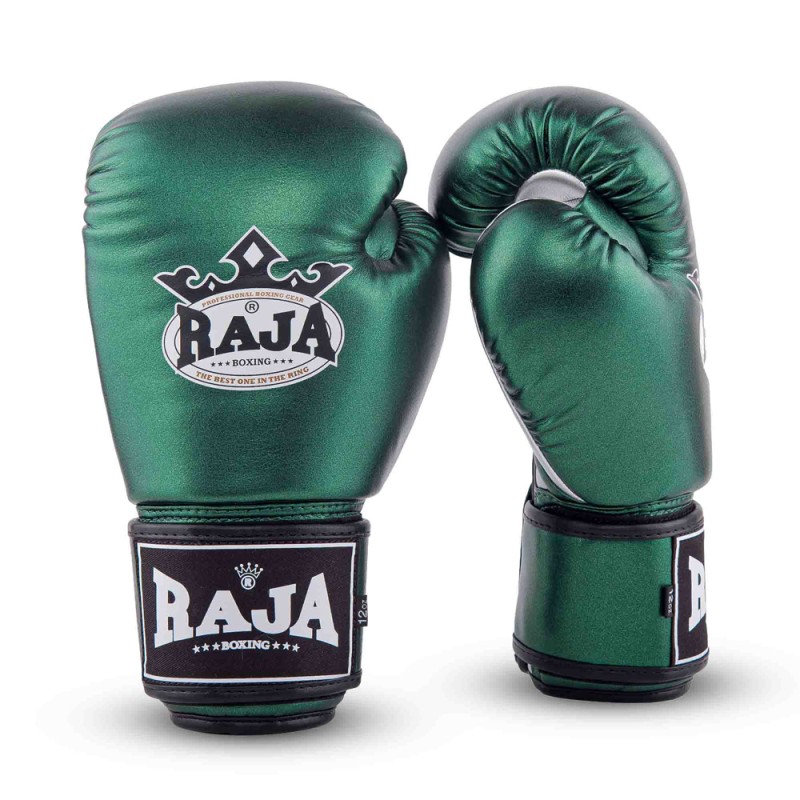 Raja Boxing "Metallic 2" Боксерские Перчатки Тайский Бокс Зеленые