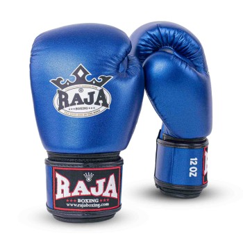 Raja Boxing "Metallic" Боксерские Перчатки Тайский Бокс Синие