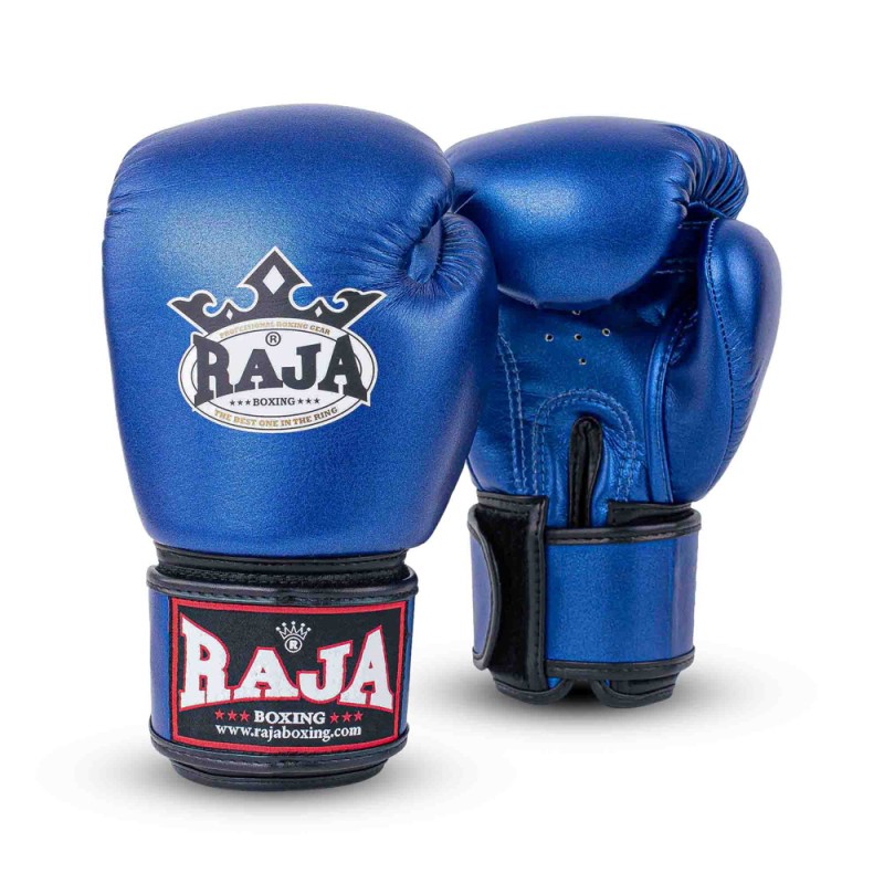 Raja Boxing "Metallic" Боксерские Перчатки Тайский Бокс Синие