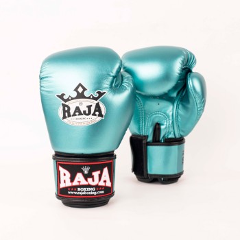 Raja Boxing "Metallic" Боксерские Перчатки Тайский Бокс Бирюзовые
