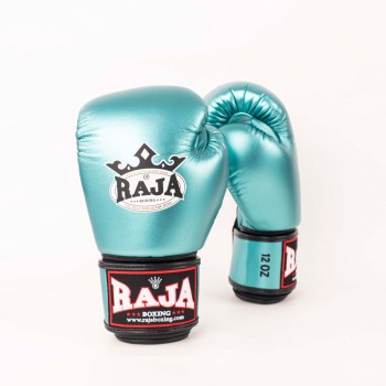 Raja Boxing "Metallic" Боксерские Перчатки Тайский Бокс Бирюзовые