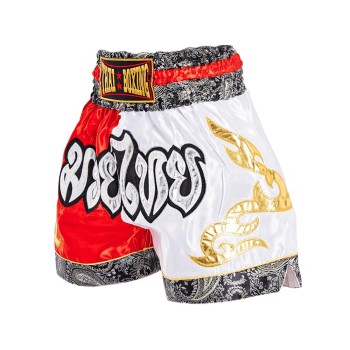 Thaiboxing Тайские Шорты Тайский Бокс Красно-Белые
