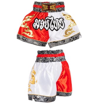 Thaiboxing Тайские Шорты Тайский Бокс Красно-Белые