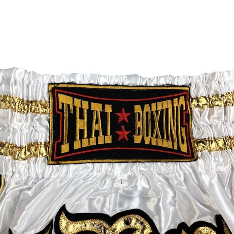 Thaiboxing Тайские Шорты Тайский Бокс Бело-Черные