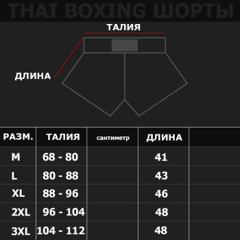 Thaiboxing Тайские Шорты Тайский Бокс Оранжево-Черные