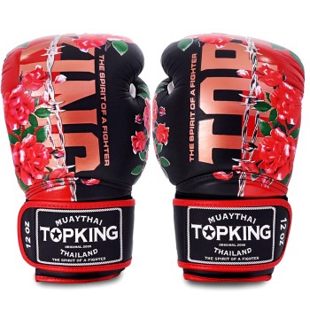 Top King TKBGRS Боксерские Перчатки Тайский Бокс "Rose" Черный