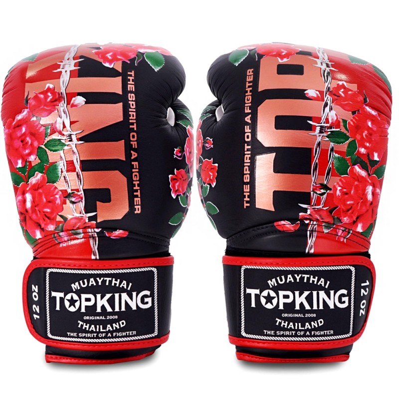Top King TKBGRS Боксерские Перчатки Тайский Бокс "Rose" Черный