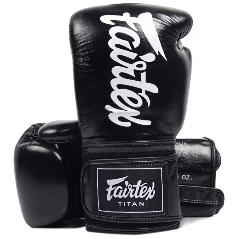 Fairtex "Titan" Боксерские Перчатки Тайский Бокс Черные