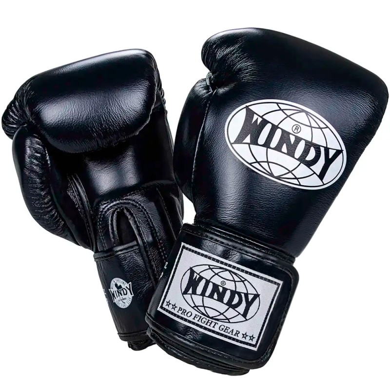 Windy BGP "Proline" Боксерские Перчатки Тайский Бокс Черные