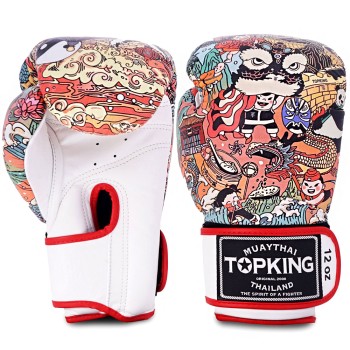 Top King "Chinese Culture" Боксерские Перчатки Тайский Бокс White