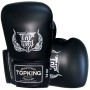 Top King "Double Lock Air" Боксерские Перчатки Тайский Бокс Черные