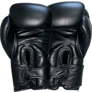 Top King "Double Lock Air" Боксерские Перчатки Тайский Бокс Черные