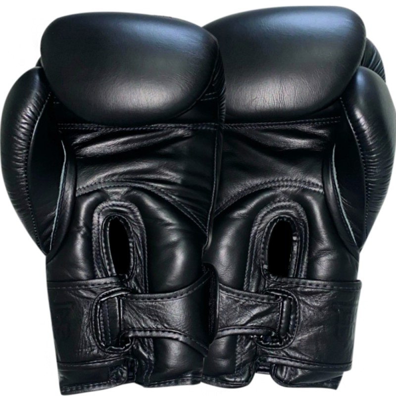 Top King "Double Lock Air" Боксерские Перчатки Тайский Бокс Черные