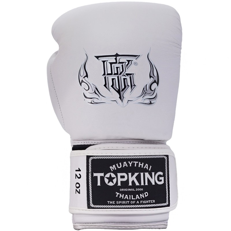 Top King "Double Lock Air" Боксерские Перчатки Тайский Бокс Белые