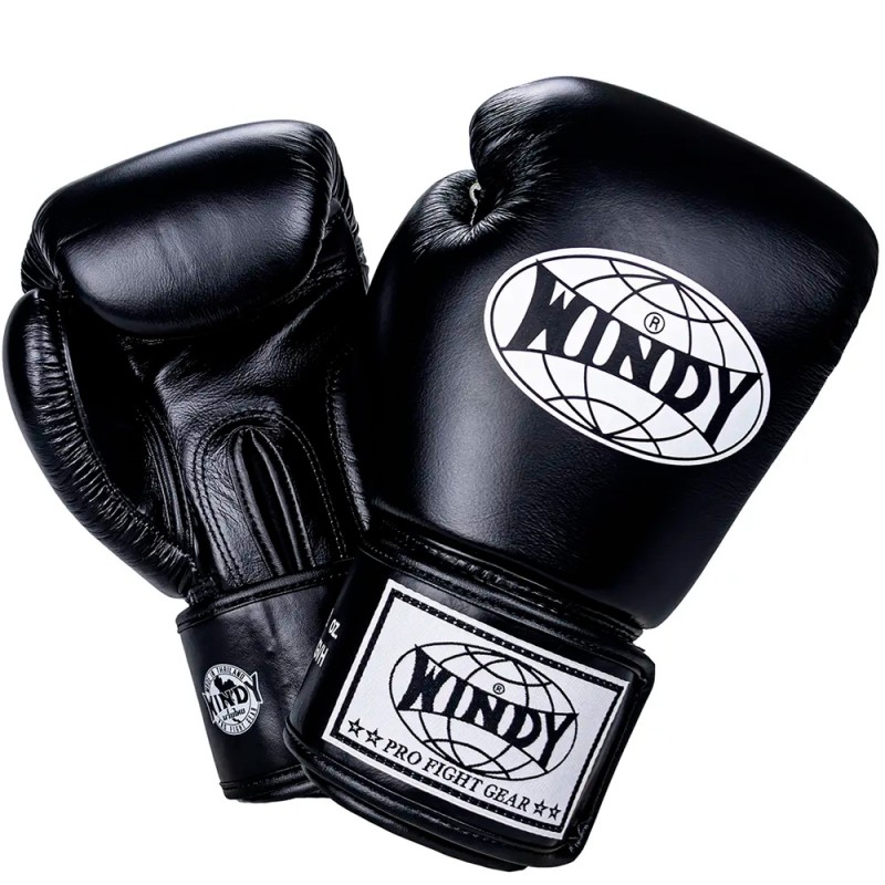 Windy BGVH Боксерские Перчатки Тайский Бокс Черные