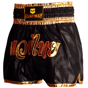 Muayway "Black Gold Heritage" Шорты Тайский Бокс + Фирменный Брелок Боксерская перчатка