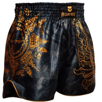Muayway "Gold Yant" Шорты Тайский Бокс + Фирменный Брелок Боксерская перчатка