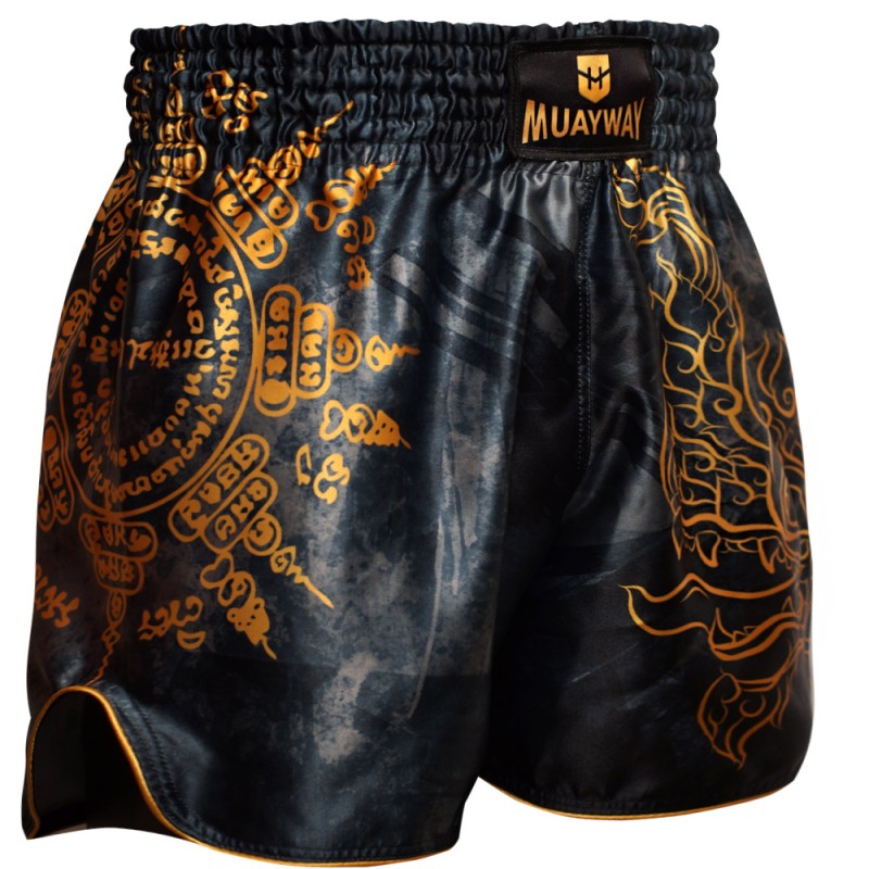 Muayway "Gold Yant" Шорты Тайский Бокс + Фирменный Брелок Боксерская перчатка