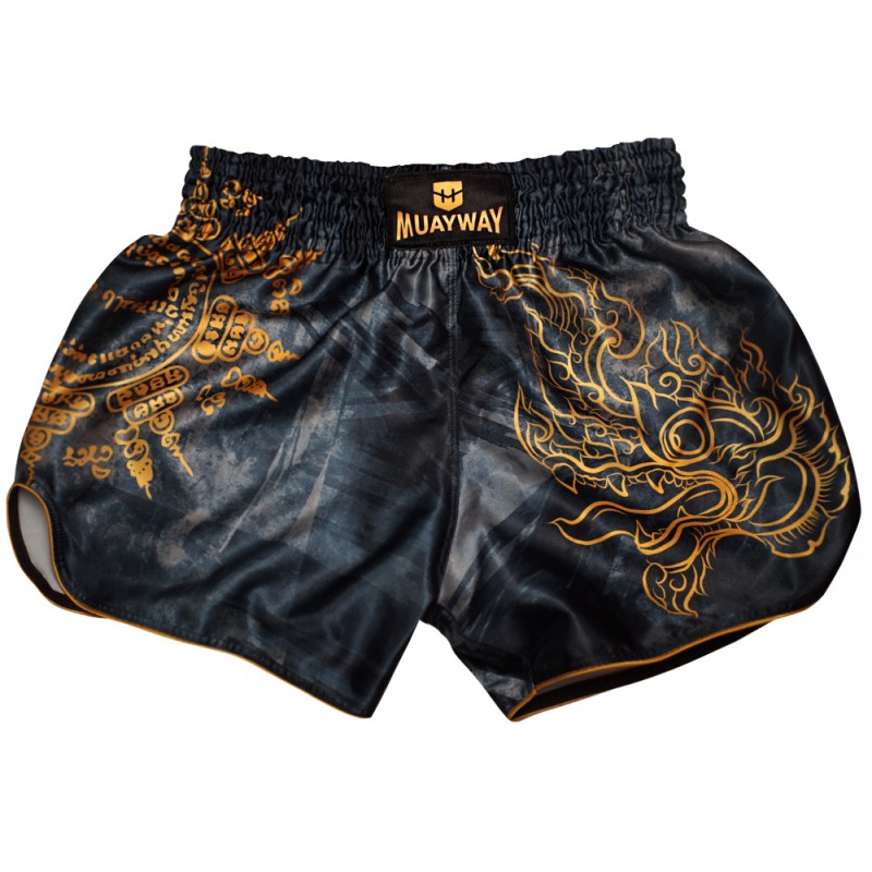 Muayway "Gold Yant" Шорты Тайский Бокс + Фирменный Брелок Боксерская перчатка