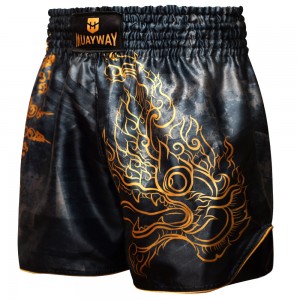Muayway "Gold Yant" Шорты Тайский Бокс + Фирменный Брелок Боксерская перчатка