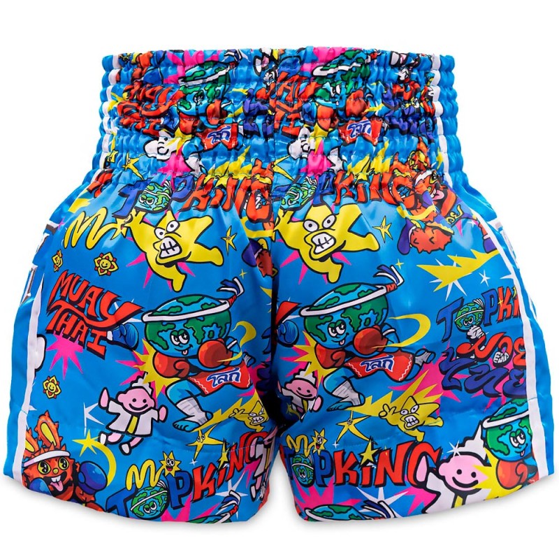 Top King х Puck Шорты TKXPTBS-01 Тайский Бокс Синий Мультиколор