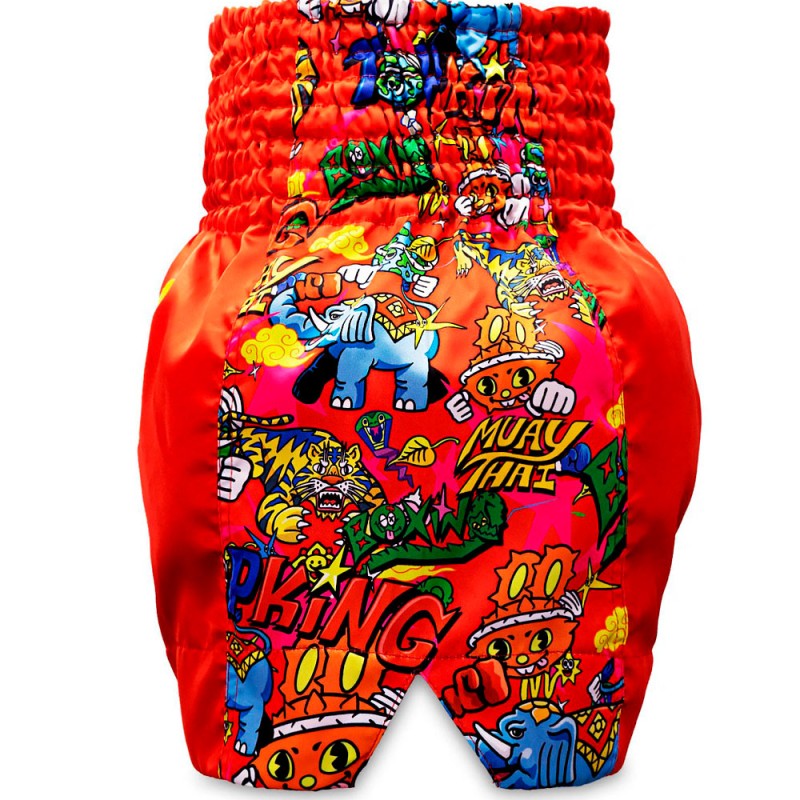 Top King х Puck Шорты TKXPTBS-02 Тайский Бокс Красный