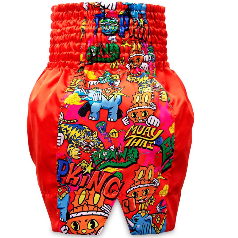 Top King х Puck Шорты TKXPTBS-02 Тайский Бокс Красный