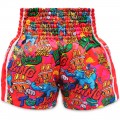 Top King х Puck Шорты TKXPTBS-01 Тайский Бокс Красный Мультиколор