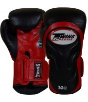 Twins Special BGVL6 Боксерские Перчатки Тайский Бокс Черные с Красным