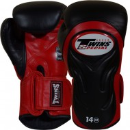 Twins Special BGVL6 Боксерские Перчатки Тайский Бокс Черные с Красным