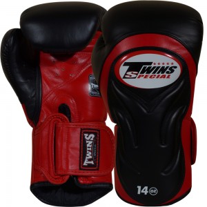 Twins Special BGVL6 Боксерские Перчатки Тайский Бокс Черные с Красным