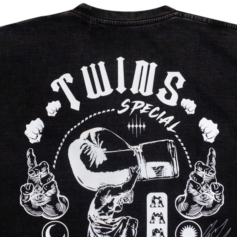Футболка Twins Special Тайский Бокс Хлопок Графит	