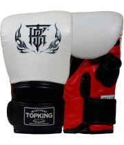 Top King "Air" Снарядные Перчатки Тайский Бокс Бело-Черно-Красные