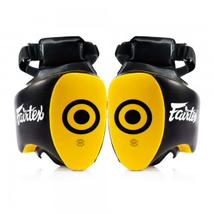 Fairtex TP5 Тренерские Накладки "Thigh Pads" Тайский Бокс Черно-Желтые