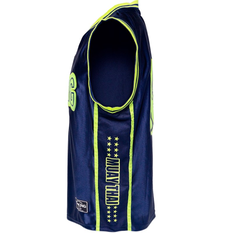 Top King Майка Тренировочная Тайский Бокс Сине-Зеленая