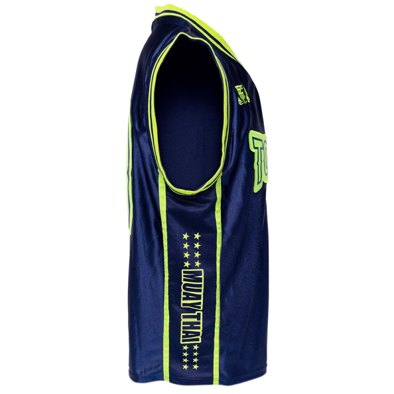 Top King Майка Тренировочная Тайский Бокс Сине-Зеленая