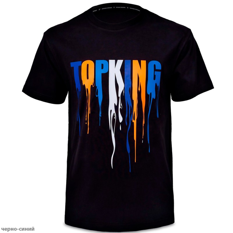 Top King Футболка Тайский Бокс Хлопок Черная TKTSH-036