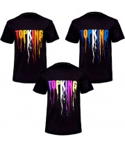 Top King Футболка Тайский Бокс Хлопок Черная TKTSH-036